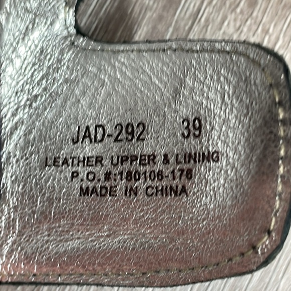 Alegria Jade Glimmer Glam Slide Sandals Buckle Leather Straps EU 39 (US 9) - Picture 7 of 16